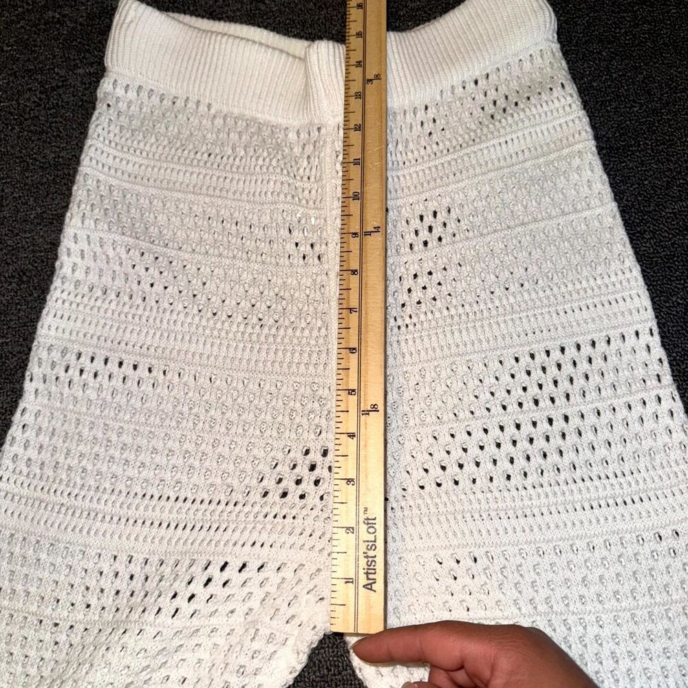 Sincerely Jules Crochet Flare Pants Women’s Large White Knitted Beach Summer - Picture 6 of 7